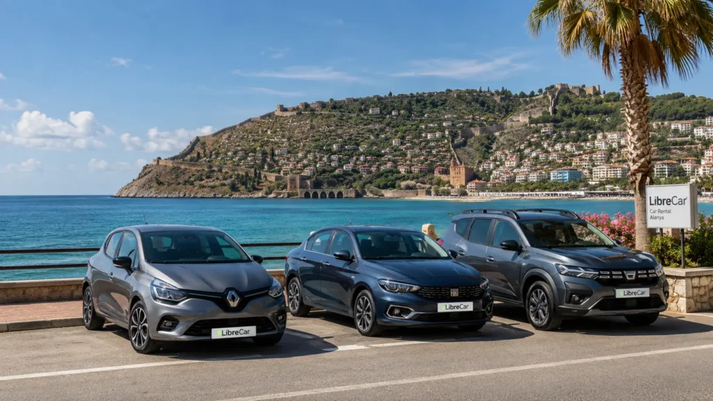 Car rental in Alanya with LibreCar near the sea and Alanya Castle